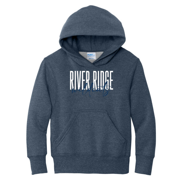 River Ridge Wildcats 2026 Logo 1 - Youth Core Fleece Pullover Hooded Sweatshirt Thumbnail