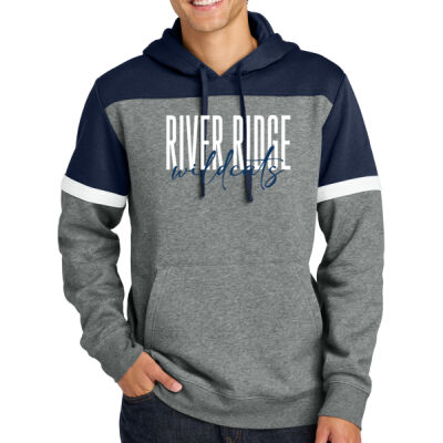 River Ridge Wildcats 2026 Logo 1 - Drive Fleece Colorblock Hoodie Thumbnail