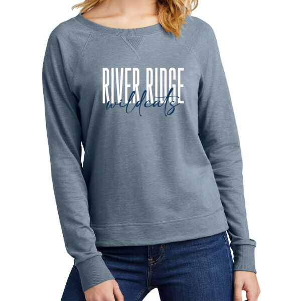 River Ridge Wildcats 2026 Logo 1 - Women's Featherweight French Terry Long Sleeve Crewneck Thumbnail