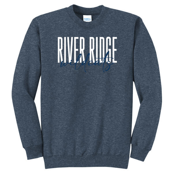 River Ridge Wildcats 2026 Logo 1 - Core Fleece Crewneck Sweatshirt Thumbnail