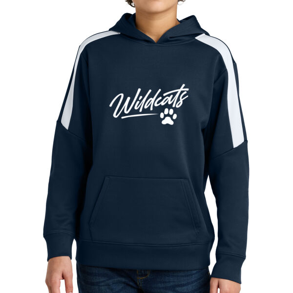 River Ridge Wildcats 2026 Logo 2 - Youth Sport Wick ® Fleece United Pullover Hoodie Thumbnail