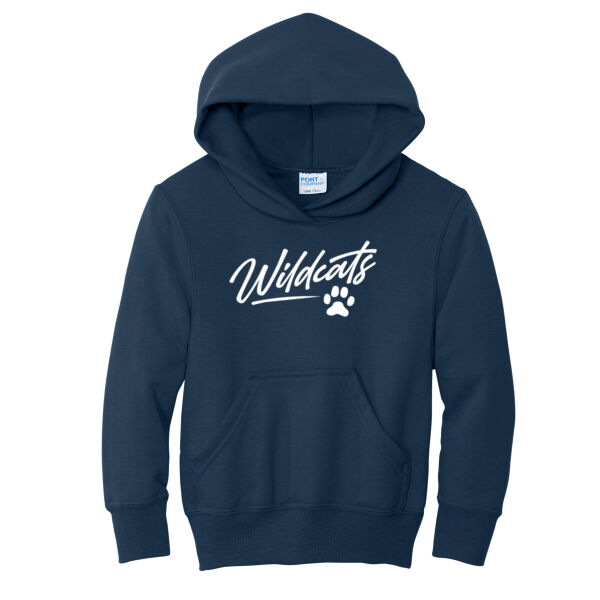 River Ridge Wildcats 2026 Logo 2 - Youth Core Fleece Pullover Hooded Sweatshirt Thumbnail
