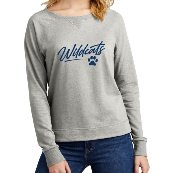 River Ridge Wildcats 2026 Logo 2 - Women's Featherweight French Terry Long Sleeve Crewneck Thumbnail