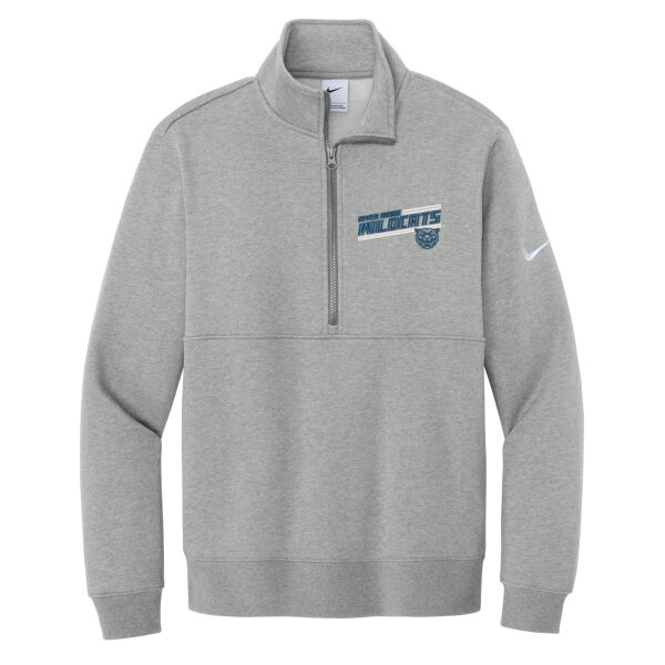 River Ridge Wildcats 2026 Embroidered Logo 1 - Club Fleece Sleeve Swoosh 1/2 Zip Thumbnail