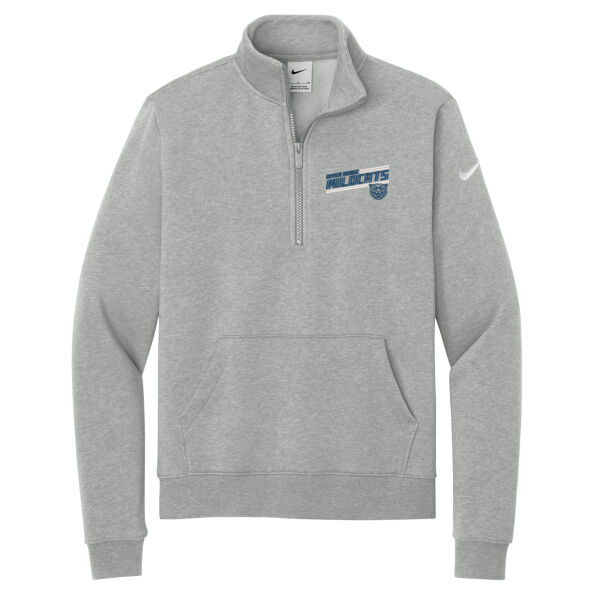 River Ridge Wildcats 2026 Embroidered Logo 1 - Women's Club Fleece Sleeve Swoosh 1/2 Zip Thumbnail