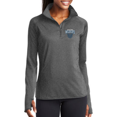 River Ridge Wildcats 2026 Embroidered Logo 2 - Women's Sport Wick ® Stretch 1/4 Zip Pullover Thumbnail