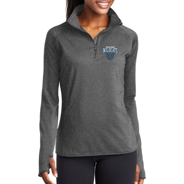 River Ridge Wildcats 2026 Embroidered Logo 2 - Women's Sport Wick ® Stretch 1/4 Zip Pullover Thumbnail