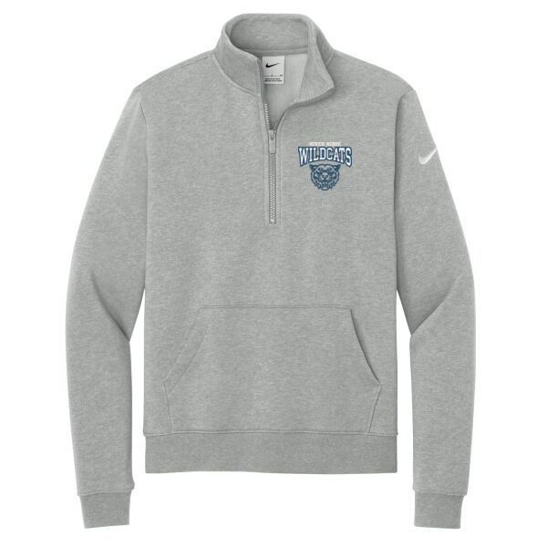 River Ridge Wildcats 2026 Embroidered Logo 2 - Women's Club Fleece Sleeve Swoosh 1/2 Zip Thumbnail