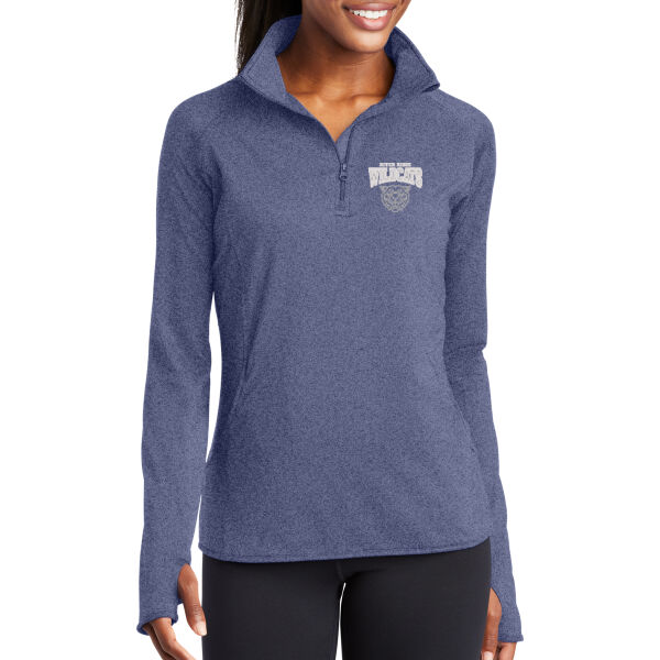 River Ridge Wildcats 2026 Embroidered Logo 2 - Women's Sport Wick ® Stretch 1/4 Zip Pullover Thumbnail