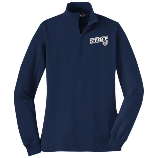 River Ridge Wildcats 2026 Embroidered Staff Logo - Women's 1/4 Zip Sweatshirt Thumbnail