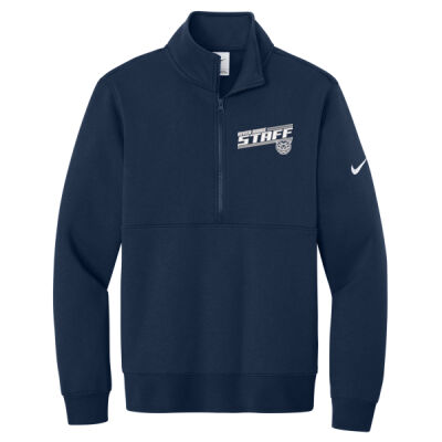 River Ridge Wildcats 2026 Embroidered Staff Logo - Club Fleece Sleeve Swoosh 1/2 Zip Thumbnail