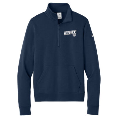 River Ridge Wildcats 2026 Embroidered Staff Logo - Women's Club Fleece Sleeve Swoosh 1/2 Zip Thumbnail