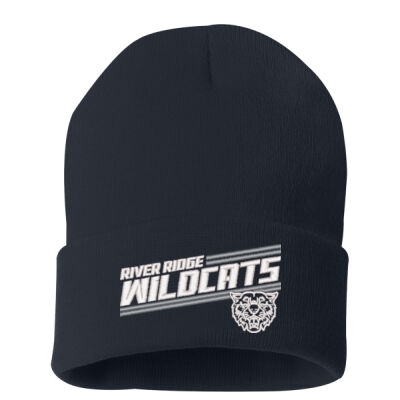 River Ridge Wildcats 2026 Embroidered Logo 1 - 12" Solid Cuffed Beanie Thumbnail