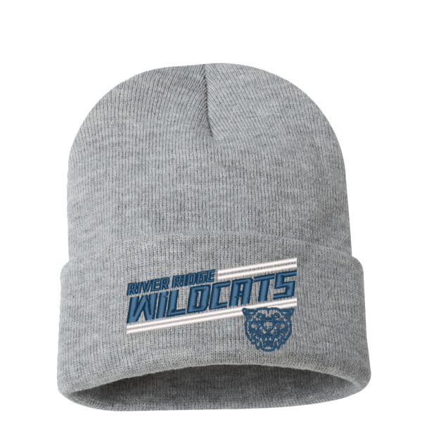 River Ridge Wildcats 2026 Embroidered Logo 1 - 12" Solid Cuffed Beanie Thumbnail